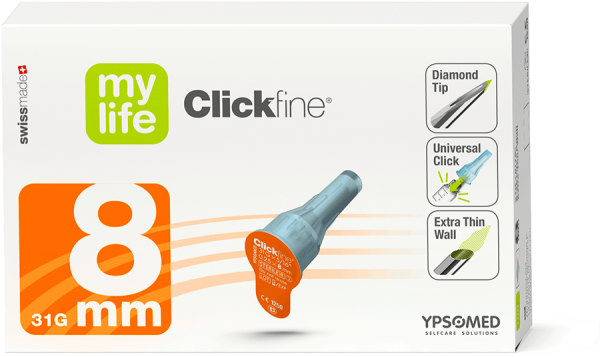 mylife™ Clickfine® DiamondTip 8 mm 100 St.
