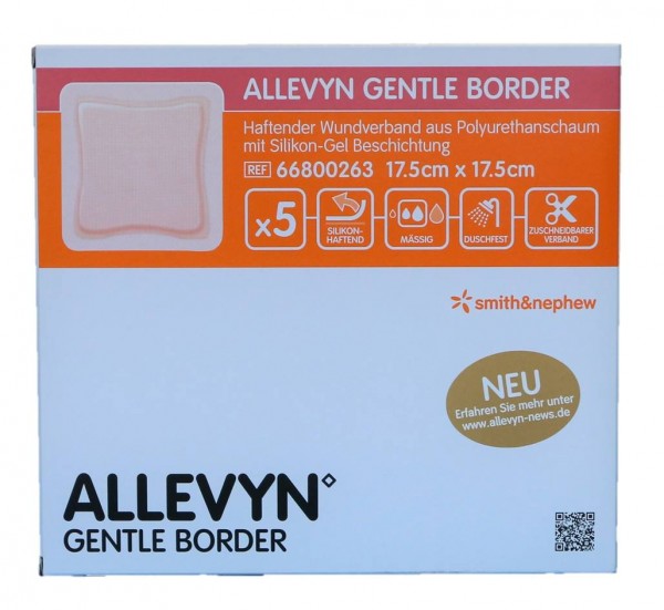 ALLEVYN Gentle Border 17,5x17,5 cm Schaumverb. 5 St.